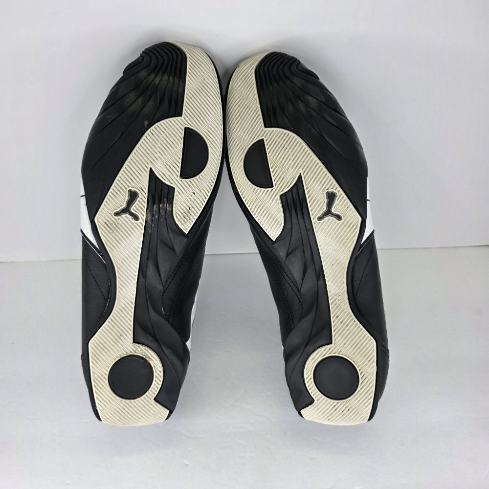 Puma Redon Move Mens Sz 10.5 Shoes Sneakers Low Top Slip On Black White Leather - Picture 14 of 16